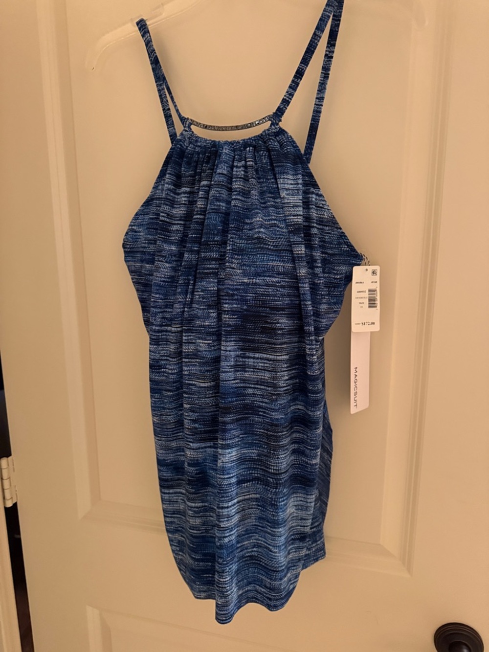 Magicsuit Blue Patterned Halter Tank